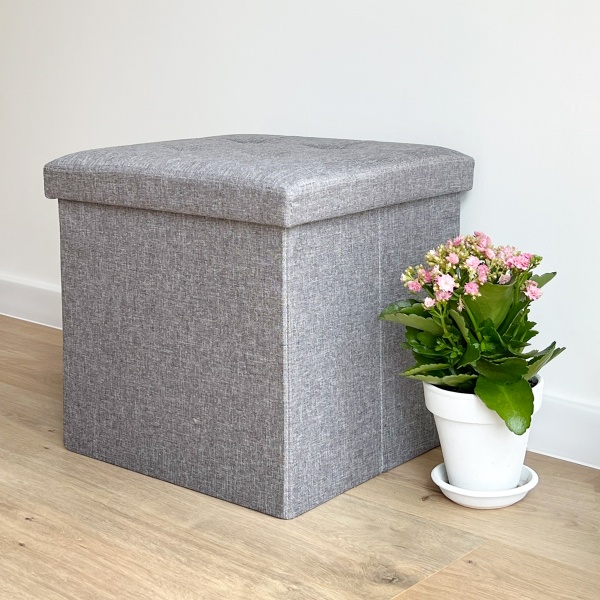 Ящик-пуф MVM TH-03 GRAY 380x380x380 мм