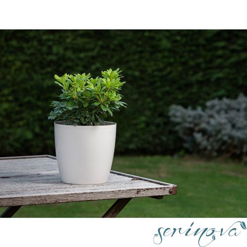 Горщик для квітів Serinova RUBY №3 круглий 4,4 л білий 