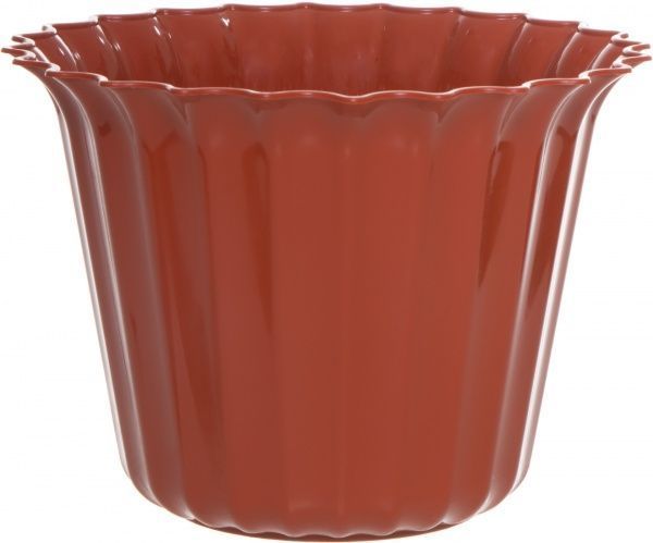 Горшок пластиковый Тарлев Астра круглый 6л терракот (А20/1) 
