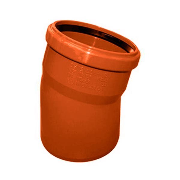 Колено канализационное PolyPlastic 160 мм 15° внешнее