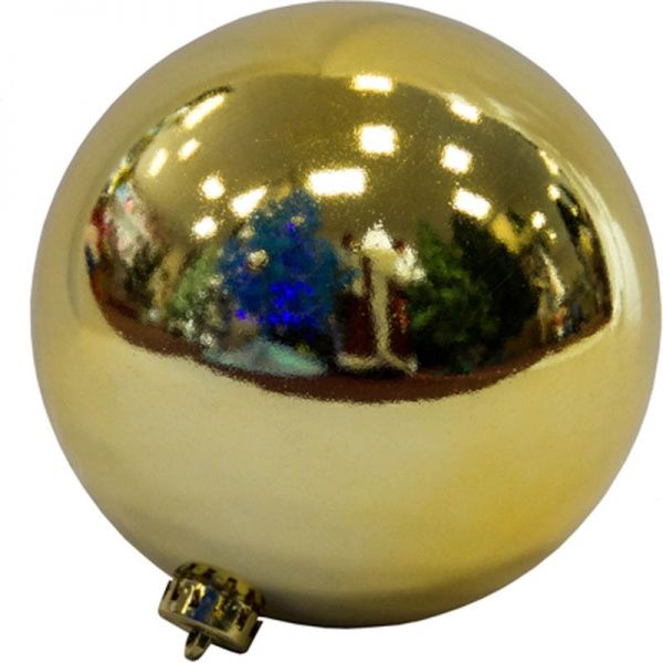 Куля пластикова Девілон d150 однотонна глянцева золото