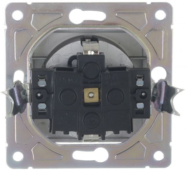 Механизм розетки HausMark Alta с крышкой черный SNG-SCP.SQ20MG1WGC-BK