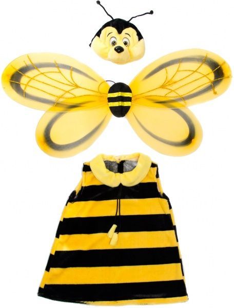 Костюм карнавальний КАРНАВАЛІЯ Бджілка р.122 чорний із жовтим 89047 