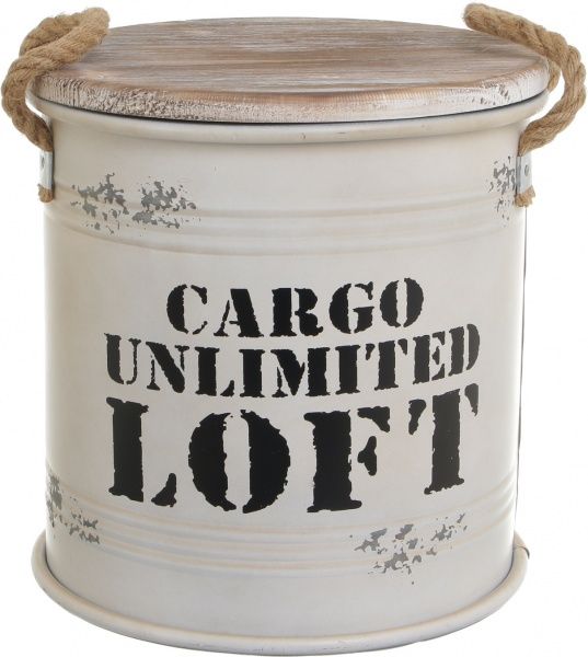 Бочка декоративна Cargo Loft білий YA11185M 