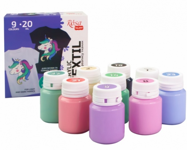 Набор красок Unicorn 9 x 20 мл Rosa Start