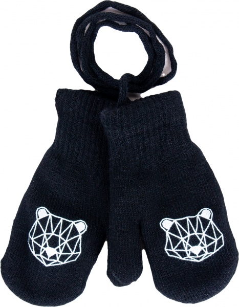 Варежки YO! р.10 черный 