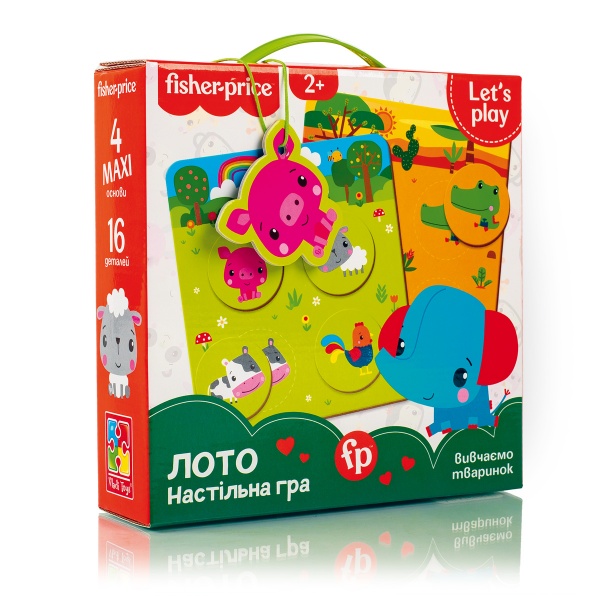 Игра настольная Vladi Toys Fisher Price Лото Изучаем животных VT2910-01