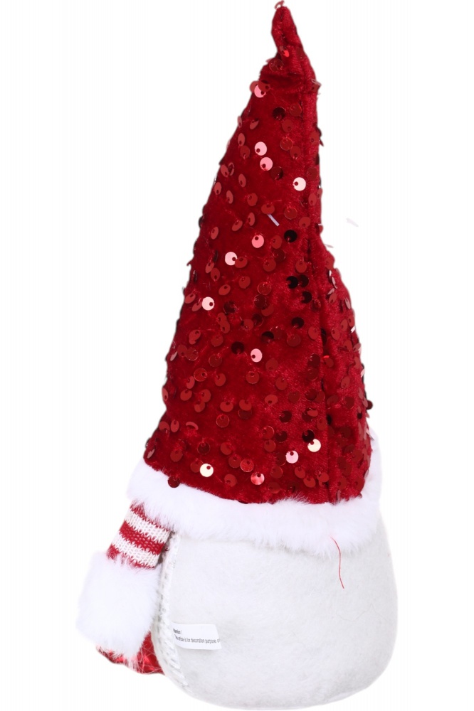 Декорация новогодняя Гномик с пайетками 14х20 см в ассортименте ADS234044AB