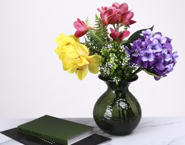 Ваза San Miguel PARADISE D15 см стекло 18,5 см зелено-синий 