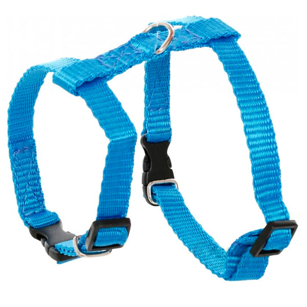 Шлея Dog Extreme из нейлона для котов с поводком 1х110 см голубая