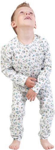 Пижама детская Beezy принт ослики р.104 белый 0318 