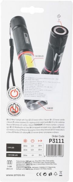 Фонарь Emos P3111 черный 