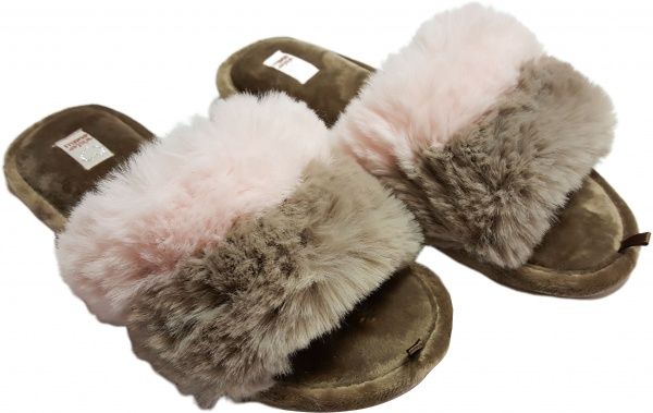 Тапки домашние Gemelli Версаль р. 40 серый/светло-розовый 