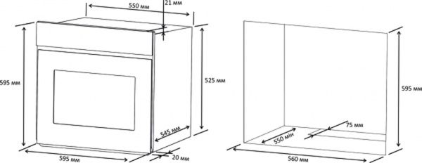 Духовой шкаф Eleyus RAMADA 6011 BL CL+TL