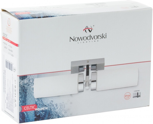 Підсвітка для дзеркал Nowodvorski CELTIC-II 40 Вт E14 IP 44 білий 3347 