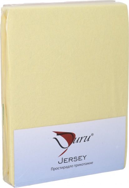 Простирадло трикотажне 160x200 см жовтий Durutex 