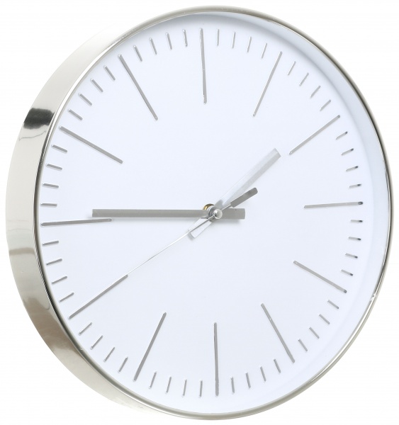 Годинник настінний Сіквелл срібна рамка 30,5х30,5х4,4 см