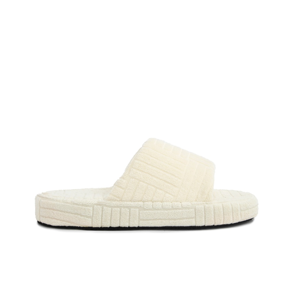 Тапки домашние Twins HS махровые на платформе 12684 р.40 молочный