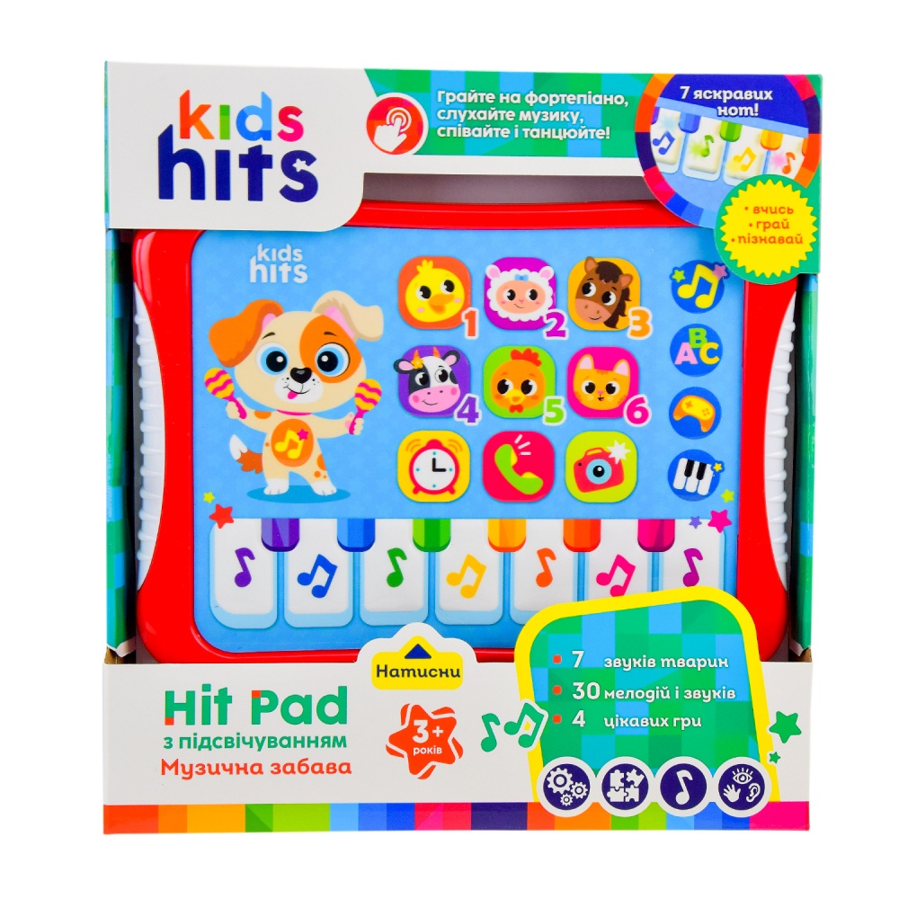 Іграшка розвивальна Kids Hits планшет Музичний фанат KH01/009