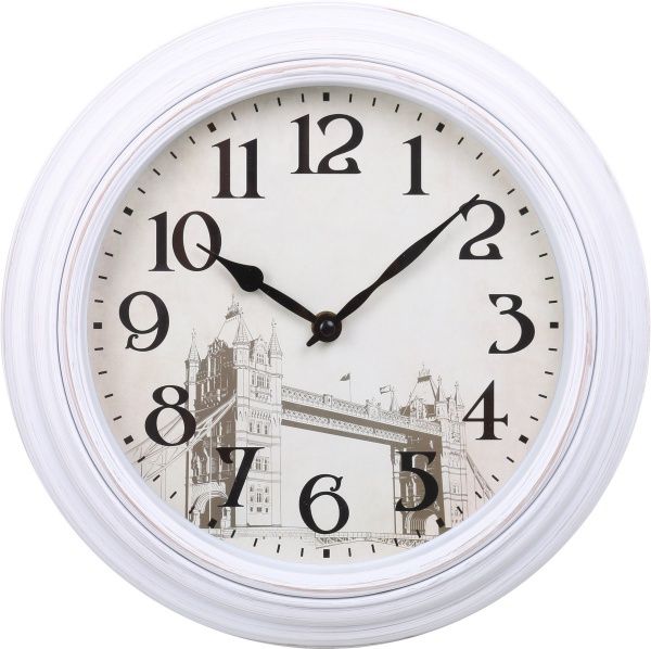 Часы настенные Мост 30 см белый