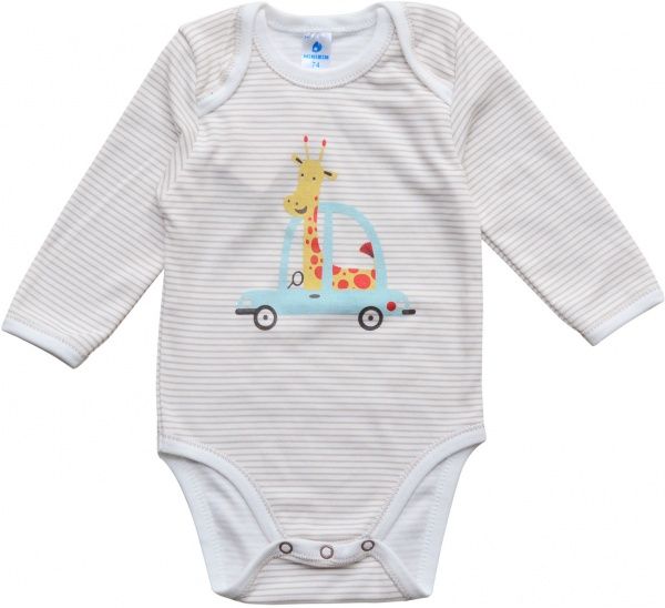 Боди детское Minikin полоска р.74 молочный 206003 