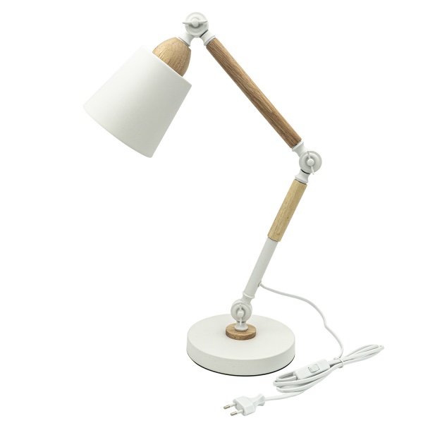 Настільна лампа Altalusse 1x40 Вт E27 білий INL-5049T-01 White & Natural 