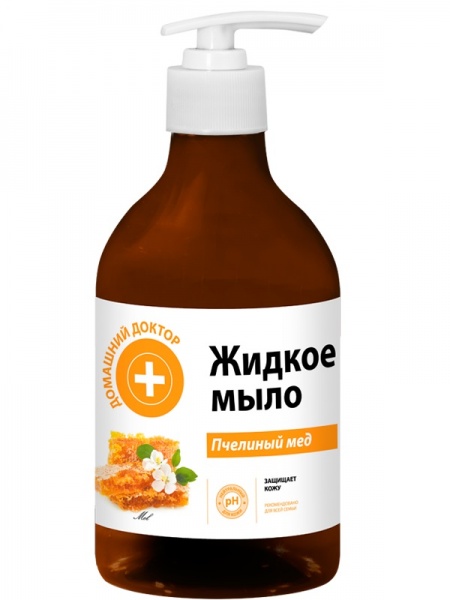Мыло жидкое Домашний доктор Пчелиный мед 480 мл 497 г 12 шт./уп.