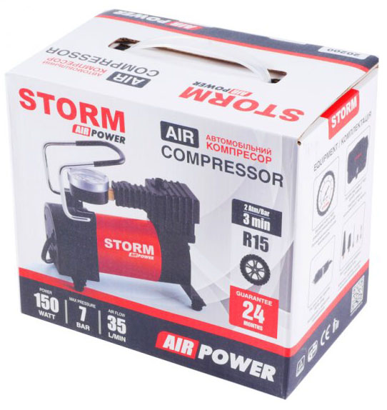 Компресcор автомобильный STORM Air Power 7 Атм 150 Вт 20200