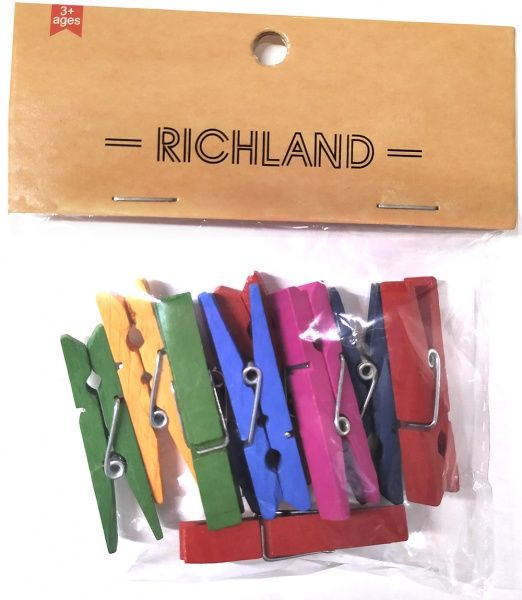 Прищепки декоративные пластиковые 3,5 см 1 комплектов 20 шт.