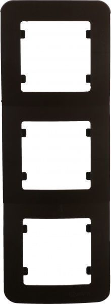 Рамка трехместная Makel Lillium Natural вертикальная коричневый