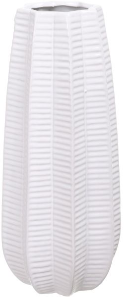 Ваза керамическая белая Carambola 15х15х35,5 см