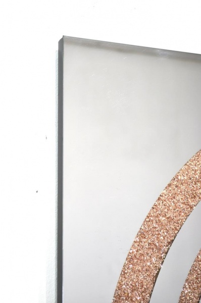 Дзеркало SEAPS №3504 Zerrofixx Glitter circle мідь 90x90 см 5 series 