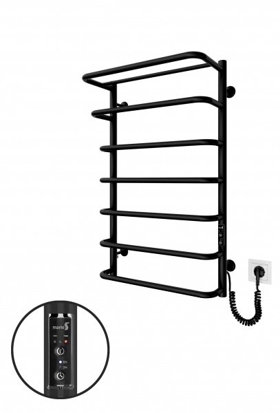 Рушникосушарка електрична Mario Епіка-1 810x522 з таймером-регулятором чорний матовий