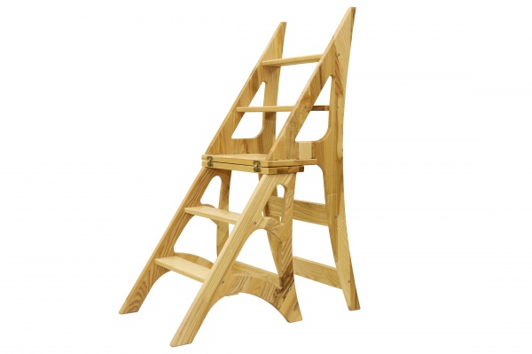 Драбина-стілець натуральний 