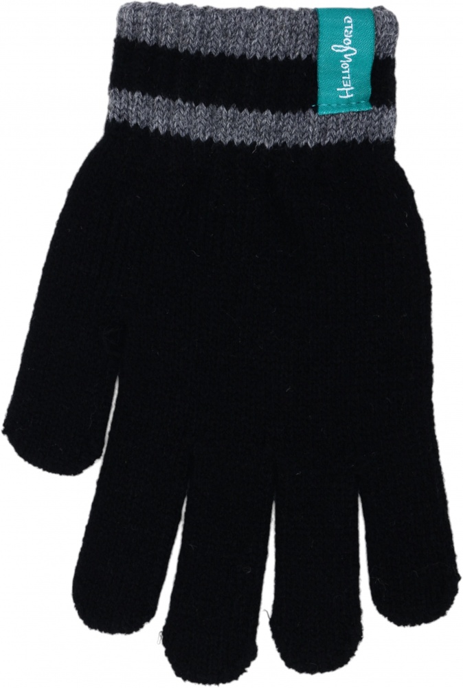 Рукавицы HW для мальчиков р.14-16 /черный