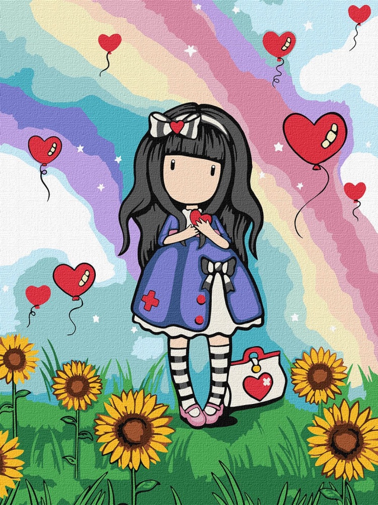 Картина по номерам Be Kind To Yourself Santoro Gorjuss Collection 30х40 см Ideyka