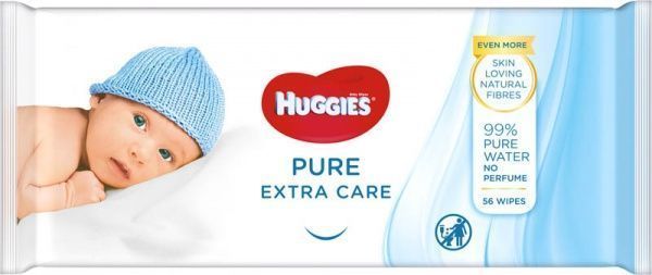 Детские влажные салфетки Huggies Pure Gold 56 шт.