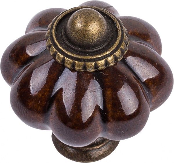 Меблева ручка 31473 антична бронза/шоколадний Ferro Fiori CR 9150.34