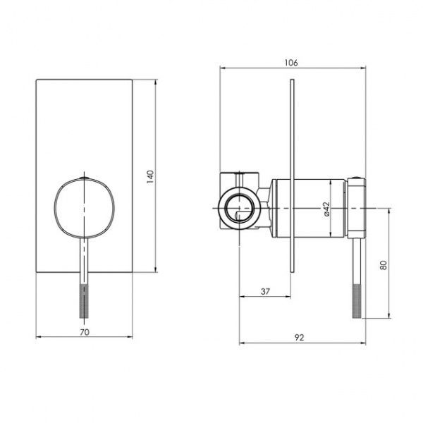 Смеситель для ванны/душа Imprese Brenta ZMK081906041 нікель