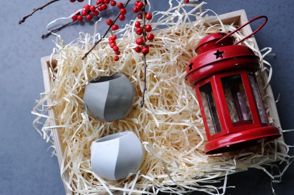 Кашпо декоративное Businkos серый бетон