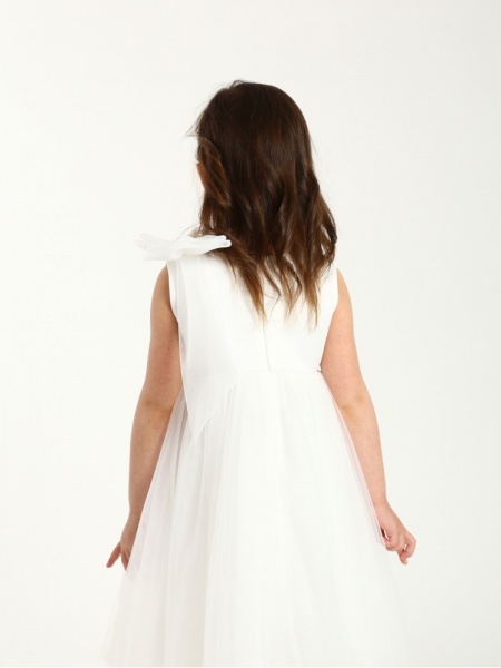 Платье Maya-MI 0105-0023-0-1 р.146 молочный 