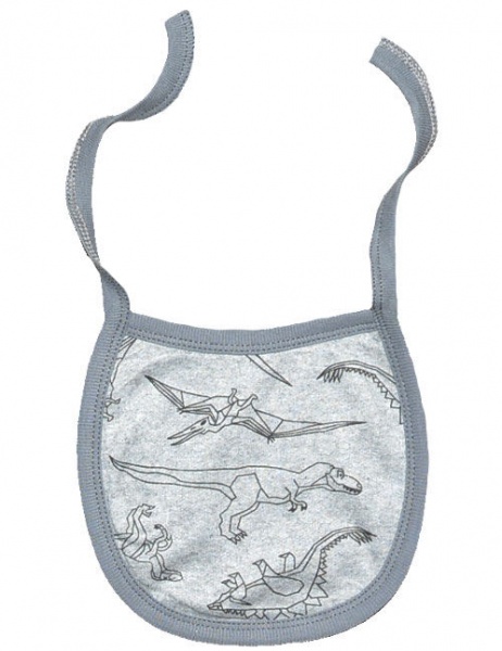 Слюнявчик Blanka Дино серый 14023 