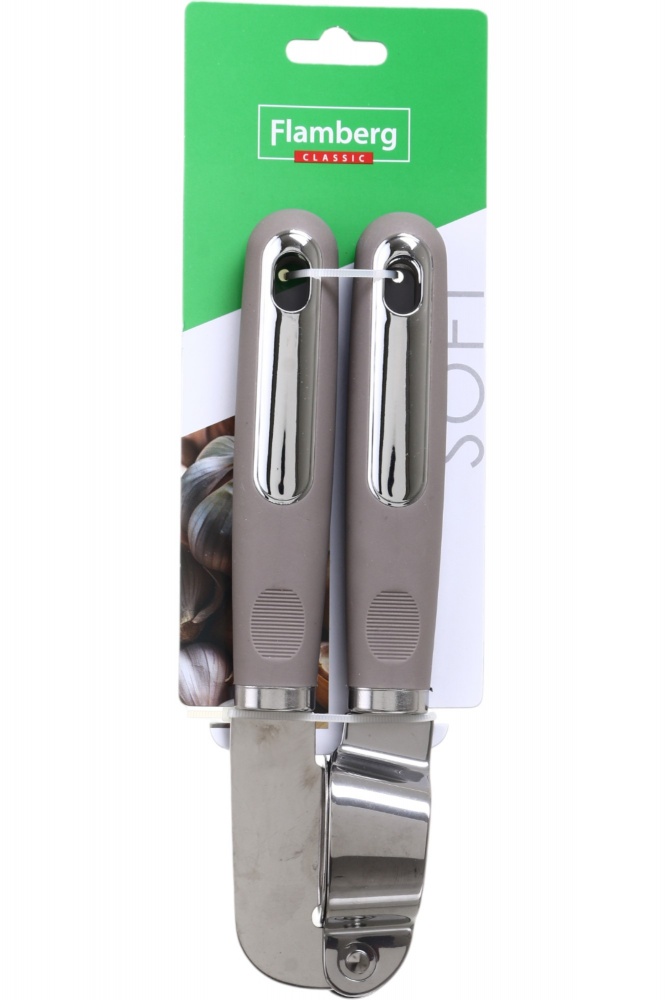 Пресс для чеснока Flamberg Soft серый/мокко