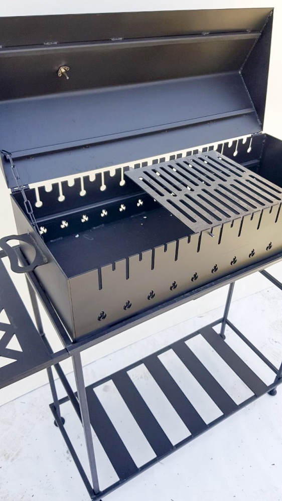 Мангал-барбекю Садовый с 2 ​​боковыми полками