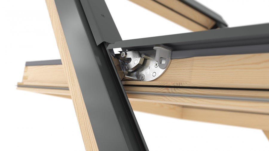 Вікно мансардне RoofLITE+ 78x118 без вентиляції, нижня ручка DPY M6A B900