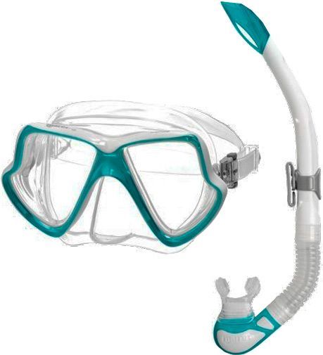 Набор для плавания Mares WAHOO 411745.SFAQWCL р.универсальный зеленый