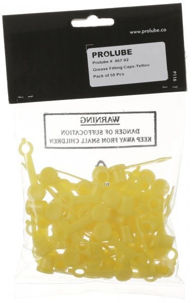 Набор колпачков для пресс-масленок, желтый цвет 