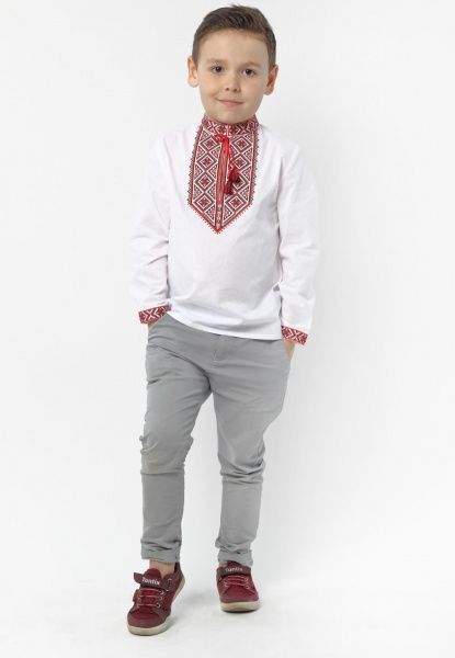 Вышиванка для мальчиков Гармонiя Остап р.170 белый с красным 