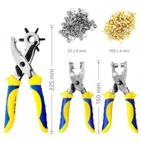 Дырокол S&R револьверного типа + щипцы 2 шт 274400300