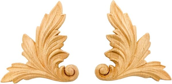 Декоративная панель деревянная угловая 2 шт., CN.02.90 84х90x3 мм 